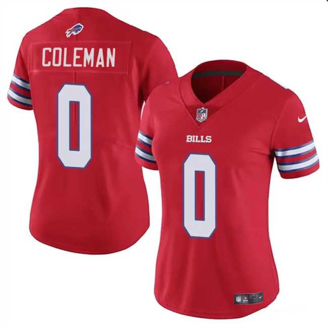 Womens Buffalo Bills #0 Keon Coleman Red Vapor Stitched Jersey Dzhi->women nfl jersey->Women Jersey